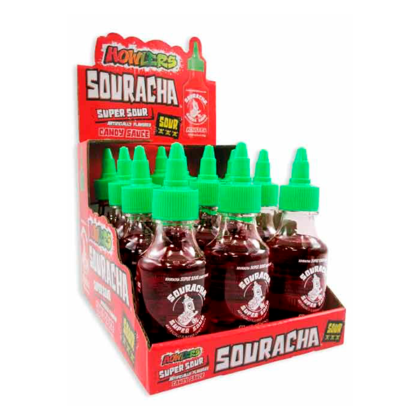 Caramelo liquido Souracha Super Sour Candy Sauce (12 ud) Howlers