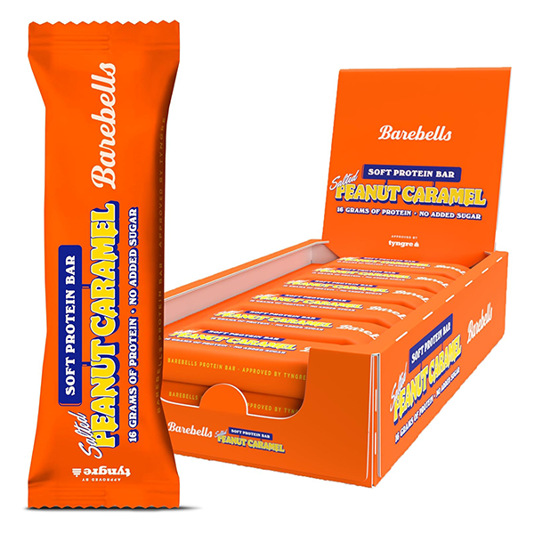 Barritas de proteínas Soft Peanut Caramel 55 g (12 ud) Barebells