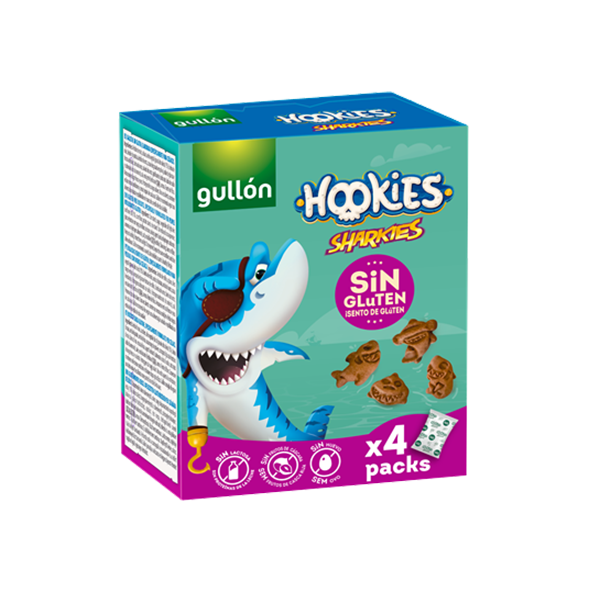 Mini Hookies Sharkies (4 ud) Gullón