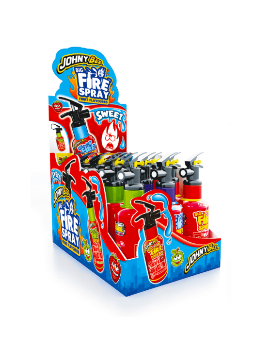 Juguete con caramelo Big Fire Spray (15 ud) 70 ml Disgo