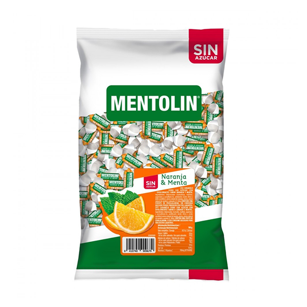 Mentolin Naranja y Menta sin azúcar 1 kg Lacasa