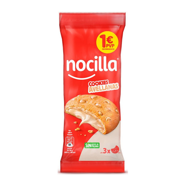 Nocilla Cookies sabor avellanas 60 g (12 ud) Idilia