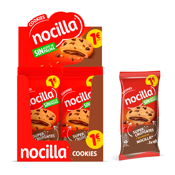 Nocilla Cookies sabor original 60 g (12 ud) Idilia