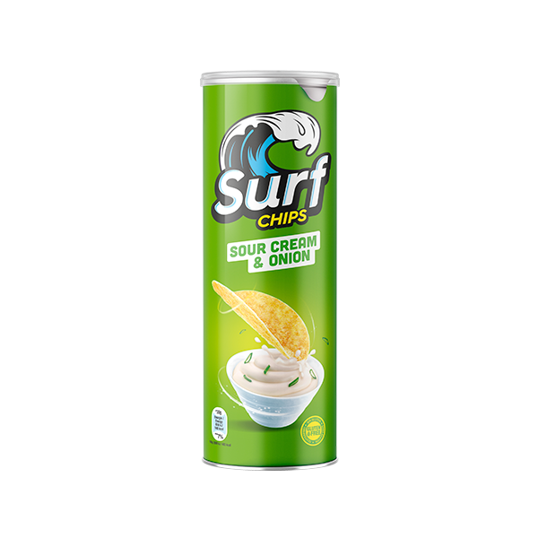 Surf Chips sour cream onion 160 g (14 ud) Fritoper