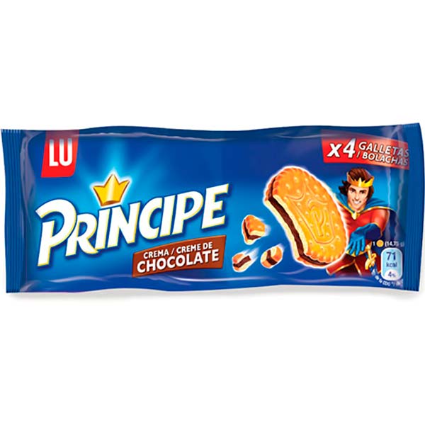 Principe Rellenas Chocolate 80grsx20u