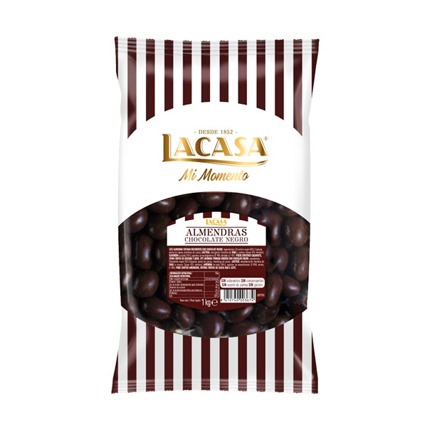 Almendra chocolate negro 1 kg Lacasa