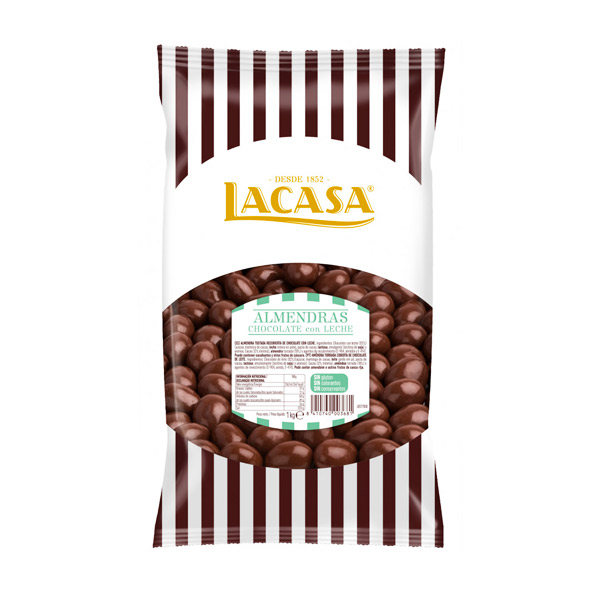 Almendra chocolate con leche 1 kg Lacasa