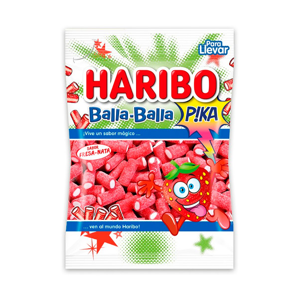 Balla-Balla fresa pica 100 g (18 ud) Haribo