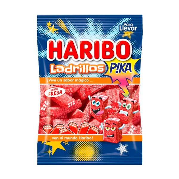 Ladrillos fresa pica 100 g (18 ud) Haribo