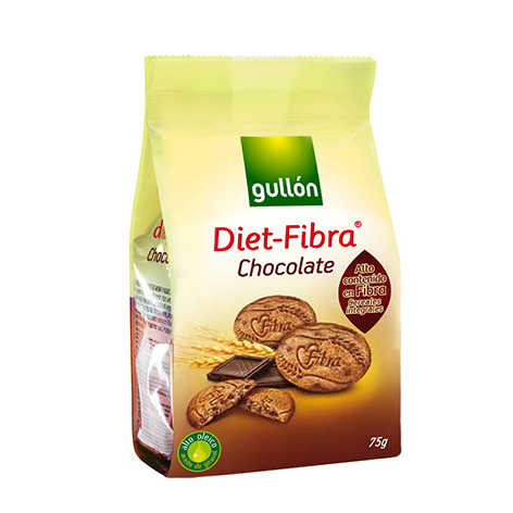 Galletas Diet Fibra Choco 75 g (12 ud) Gullon