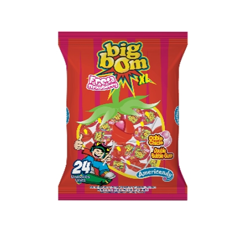 Big  Bom  Fresa Bolsa  (16 X 24) 18 Grs.