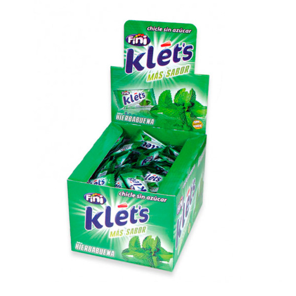Chicle Klets hierbabuena sin azúcar 200 ud Fini