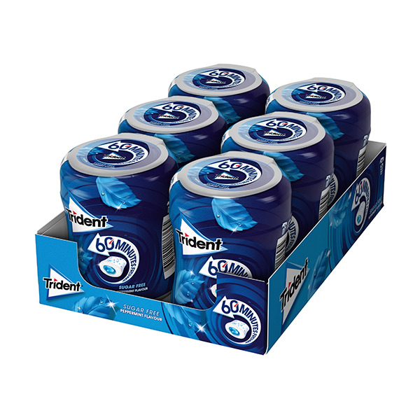 Chicles Menta Bote 60 Minutos (6 ud) Trident