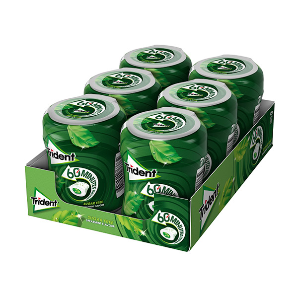 Trident 60 minutos Hierbabuena Bote 6 ud