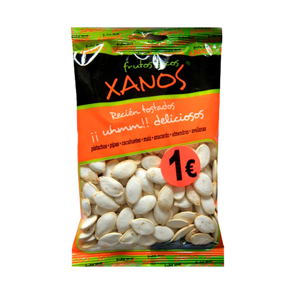 Xanos pipas de calabaza sin sal 80 g (10 ud)