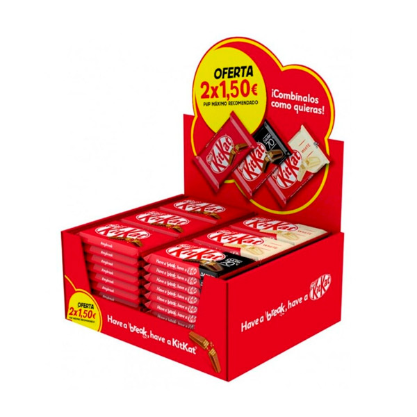 Expositor 2 ud x 1,50€ (60 ud) KitKat