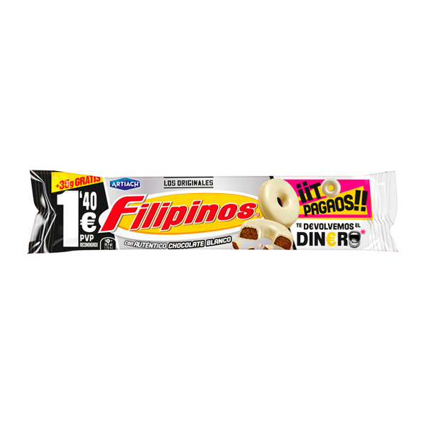 Filipinos blancos 128 g (12 ud) Artiach