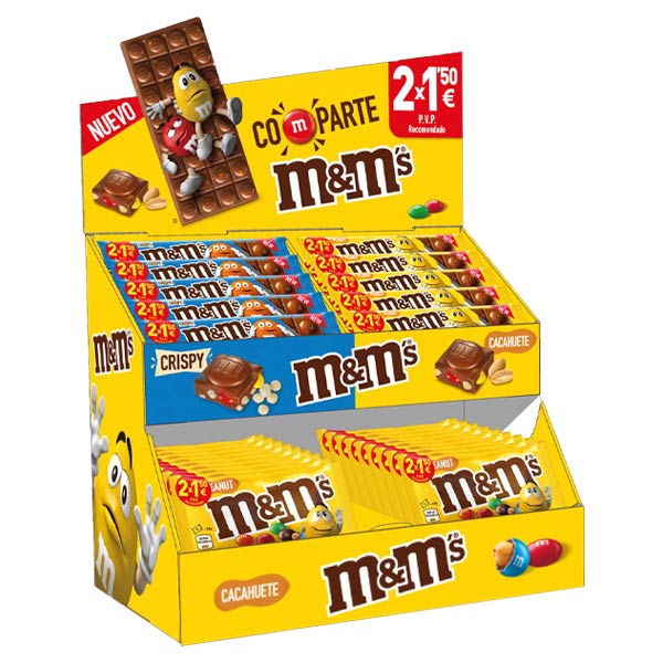 Tabletas M&M's 2 x 1,5€ (48 ud)