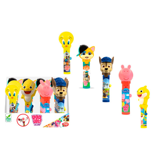 Lollipop Pop Ups License Mix (12 ud) Bip Candy
