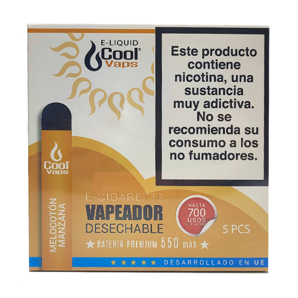 POD COOLVAPS MELOCOTON-MANZANA 20 MG NIC 600 PF 5 UD