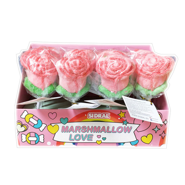 Rosas marshmallow love 28 g (16 ud) Sidral