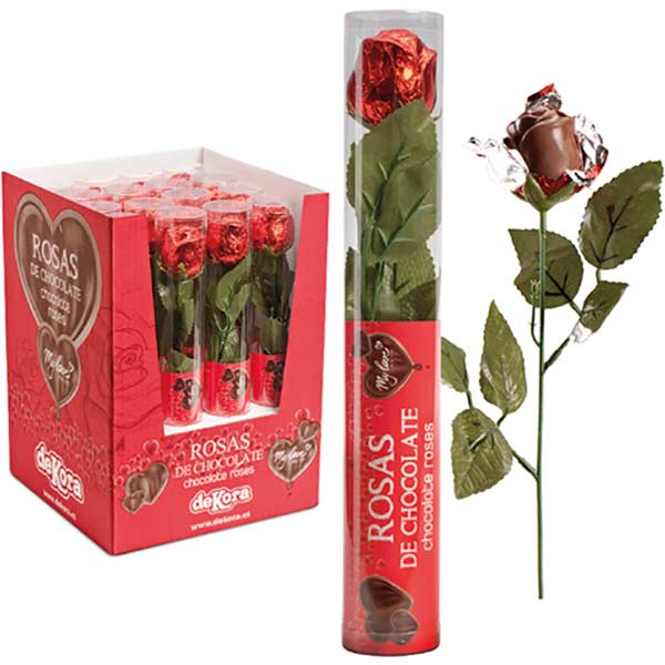 Rosas chocolate 20 g (16 ud) Dekora