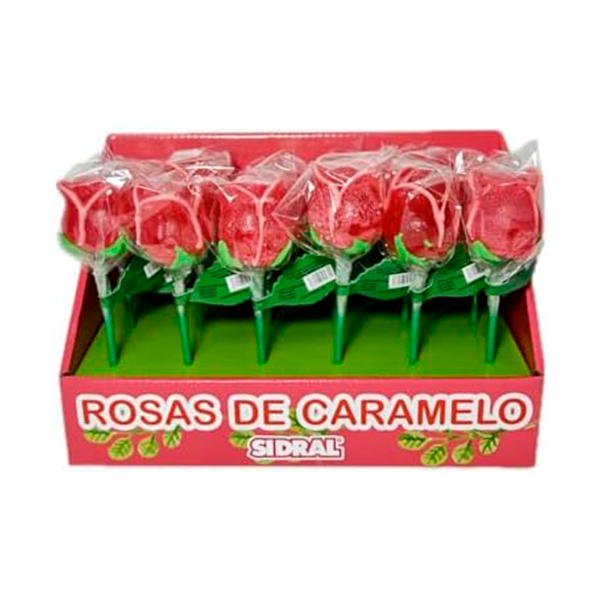 Rosas de caramelo 45 g (18 ud) Sidral