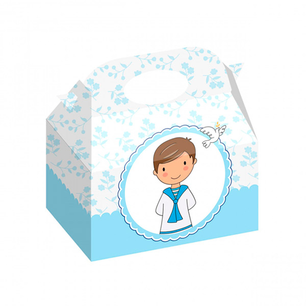 CAJA CHICO COMUNION 16X16X10.5 CM 12 UD