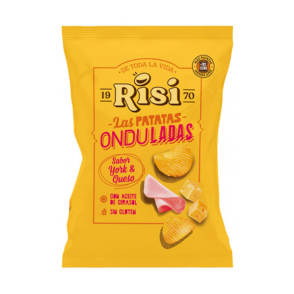 Ondulada York Queso Familiar 125 g (9 ud) Risi