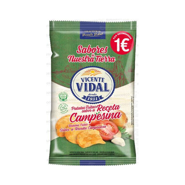 PATATAS 1 € CAMPESINAS 12X100 GR V. VIDAL