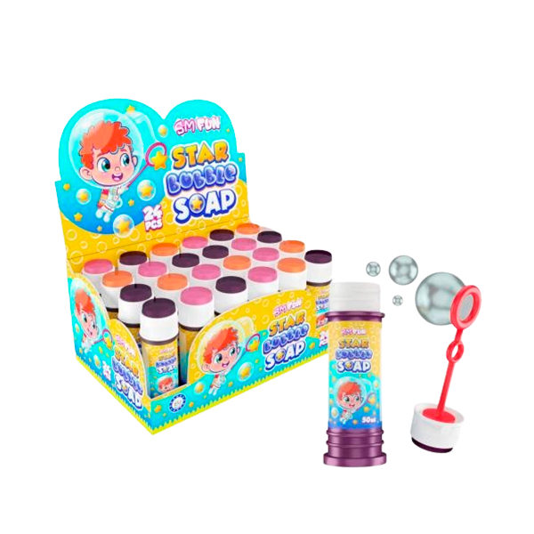 FUN STAR BUBBLE SOAP 50 ML 24 UD DISGO