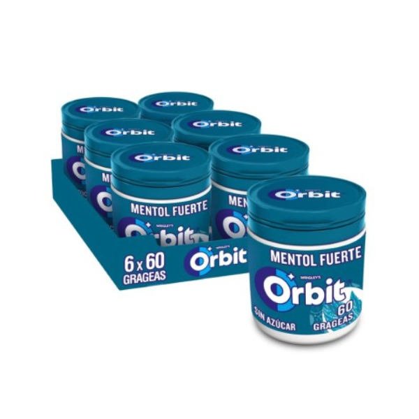 Orbit box mentol fuerte 6 ud