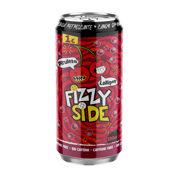 Fizzyside Piruleta Cereza 500 ml (24 ud)
