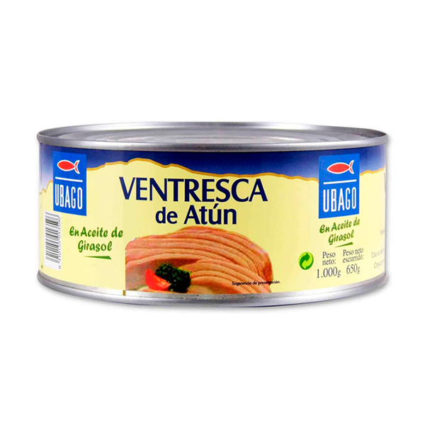 Ventresca de atún claro Ubago 1000 gr (6 ud)
