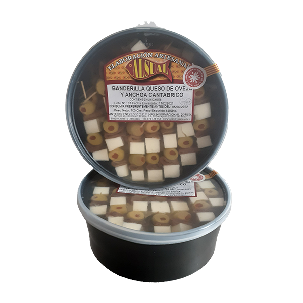 Banderilla de queso de oveja y anchoa 700 g (20 ud) Alsual