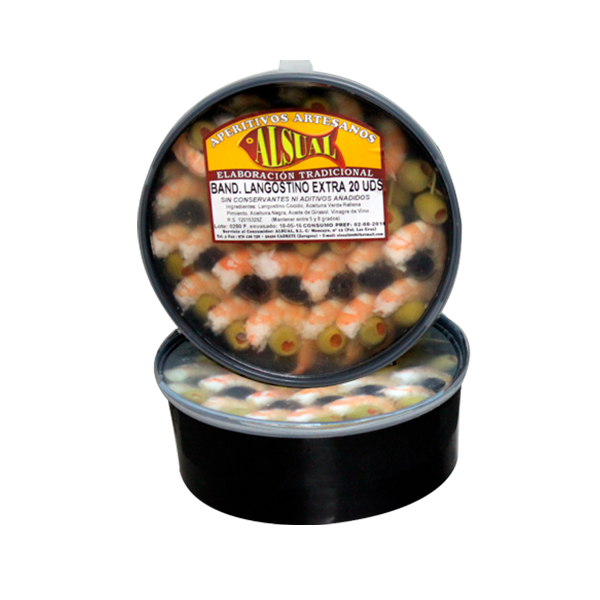 Banderilla langostino extra 780 g (20 ud) Alsual