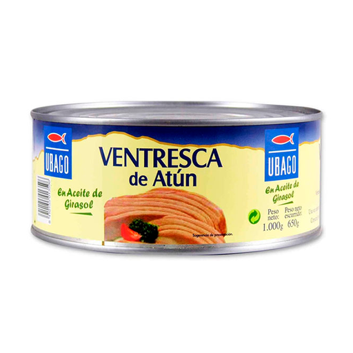[8410155010366] Ventresca de atún claro Ubago 1000 gr (6 ud)