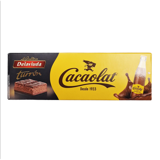 [8410223707174] Turrón praliné Cacaolat 140 g Delaviuda