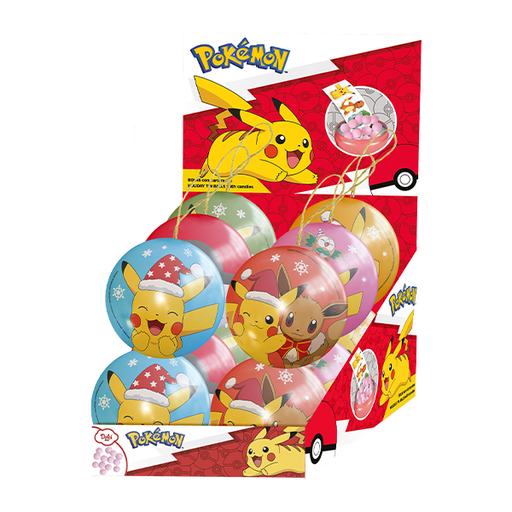 [18435477908952] Bola de Navidad con caramelo Pokémon (12 ud) Simon Coll