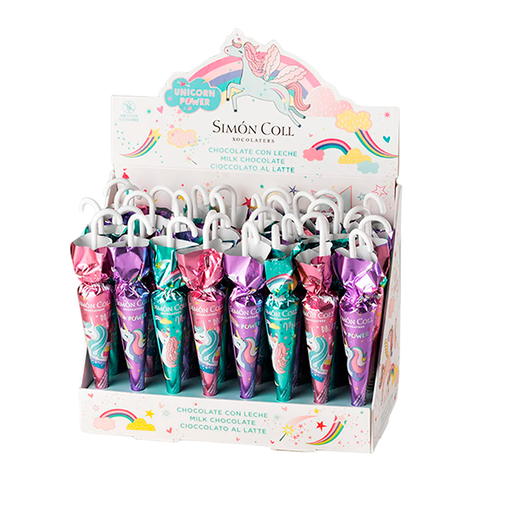 [18413907589414] Sombrilla chocolate Unicornio (32 ud) Simon Coll