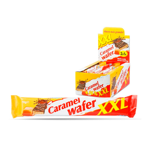 [3800102742832] Barquillo chocolate Wafer XXL Caramel (24 ud) 70g