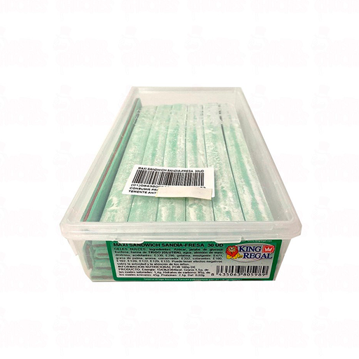 [8435063805989] Regaliz Maxi Sándwich Sandía-Fresa (30 ud) King Regal