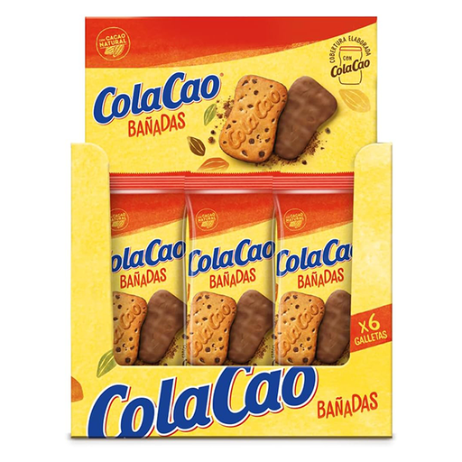 [18410014513400] Galleta bañada Cola Cao 63 g (24 ud) Idilia