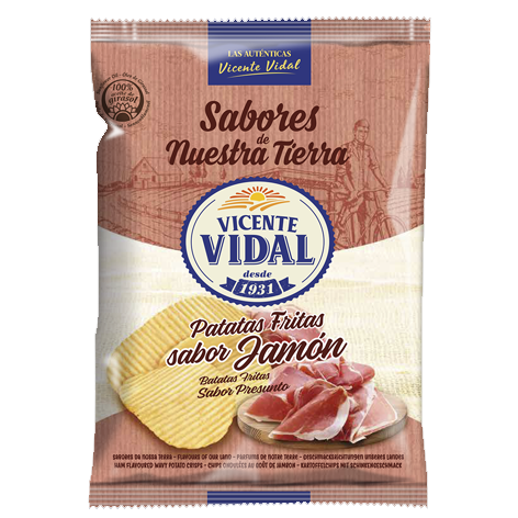 [8410071100400] Patatas Jamon 135grx8u Vicente Vidal