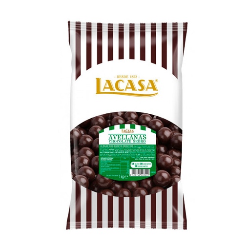 [8410740003209] Avellana con chocolate negro 1 kg Lacasa