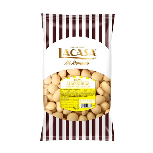 [8410740003688] Almendra California chocolate blanco 1 kg Lacasa