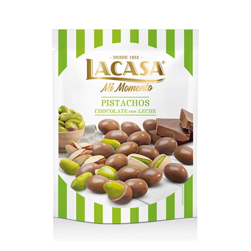[28410740910594] Pistacho Chocolate Leche Doypack 100gx9u Lacasa