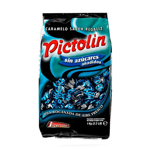 [8413209315479] Caramelos Pictolin regaliz s/a 1 kg Intervan