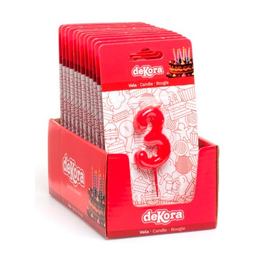 [18435035191130] Vela De Cumpleaños Número 3