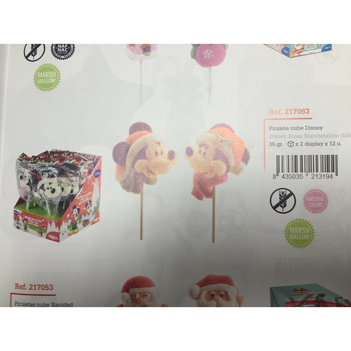 [8435035213194] Piruletas Nube Disney Mix Navidad 12u Dekora